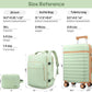 Luggage Sets 3 Piece, Carry On Luggage 20In With Spinner Wheels,PC Hardside Suitcase Set with TSA Lock,Durable Carry On Suitcase With Travel Backpack for Men (Light Green, 3 piece set (BP/20inch))