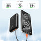 Portable Charger 20000mAh 30W Fast Charging, Power Bank with Built-in Cables & LED Display, USB C Battery Pack for iPhone 16/15/14/13, Samsung, iPad and Android Phones, Ideal for Travel -Black