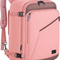 MATEIN Pink Travel Backpack for Women, 40L Water Resistant Carry on Backpack Flight Approved with Chest Strap, Large Travelling Bag for Womens, Cute Casual Daypack for Overnight, Outdoors
