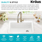 KRAUS Forteza 33-inch Granite Drop In/Undermount Single Bowl White Kitchen Sink, KGD-54WHITE