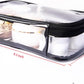 Portable Zippered Transparent Vinyl Travel Cosmetic Bag Clear PVC Makeup Kits Organizer Utility Pouch See Through Plastic TSA Approved Toiletry Carry Pouch