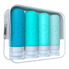Travel Bottles for Toiletries, TSA Approved Travel Containers 3oz Leak Proof Travel Tubs Refillable Liquid Travel Accessories for Shampoo Conditioner Lotion Body Wash(Multicolored H)