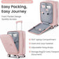 3 Piece Luggage Set 100% PC Hardshell, Front Opening Expandable Suitcase (20/24/28) with Laptop Compartment & Free Custom PVC Covers, Trunk Style Lightweight Spinner Wheels TSA Lock (Pink)