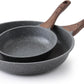 SENSARTE Nonstick Frying Pan Skillets, Swiss Granite Coating Omelette Pans, Healthy Cookware Chef's Pan, Free of Intentionally Added PFOA (8+12.5 Inch)
