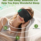 Bamboo Cotton Sleep Mask with Bluetooth Wireless Headphones - Blackout Eye Mask for Sleeping 3D Contoured Sleep Headband Ear Muffs Lengthen & Low Noise Hook for Better Experience (Black)