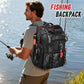 Fishing Tackle Backpack,Tackle Bag with 2 Rod Holders,Water-Resistant Large Storage Fishing Gear and Equipment (B-Black Camo with 4 Tackle Boxes)