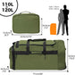 110L/120L Rolling Duffel Bag with Wheels - 28" No-Sag Design for Heavy Loads, Waterproof Travel Duffel w/Shoulder Straps and Dividers, Foldable Lightweight Design for Camping/Cargo/Air Travel - Roamly