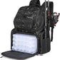 HAMBOLY Fishing Backpack with Tackle Boxes, 50L Fishing Tackle Bag with Cooler & Rod Holders, Waterproof Tackle Bag for Men