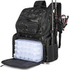 HAMBOLY Fishing Backpack with Tackle Boxes, 50L Fishing Tackle Bag with Cooler & Rod Holders, Waterproof Tackle Bag for Men