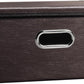 PRANDOM Collapsible Storage Box with Lid [1-Pack] Leather Fabric Foldable Storage Bin Organizer Container Basket Cube with Cover for Home Bedroom Closet Office Nursery Brown (13.6x9.6x6.9)