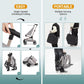 Jojoka Lightweight Stroller for Airplane,Compact Strollers for Travel,Foldable Toddler Pushchair with Carry Bag, Storage Basket, Rear Brakes, Adjustable Awning(Grey)