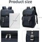 YALUNDISI Vintage Backpack Travel Laptop Backpack with usb Charging Port for Women & Men College Backpack Fits 15.6 Inch Laptop Blue