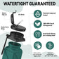 Collapsible Water Bottles 20.6oz Foldable Water Bottle BPA Free Reusable Lightweight LeakProof Travel Silicone Water Bottles for Travel Gym Hiking Camping (Upgrade Dark Green)