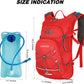 LARIPOP Hydration Backpack, 18L Hiking Backpack with 2L Water Bladder, Lightweight Water Pack for Cycling, Hiking, Biking