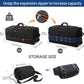 110L Expandable to 140L 32” Foldable Oxford Soft-Sided Rolling Duffle Bag with 2 Heavy-Duty Wheels,3 Large Compartments,Adjustable Shoulder Strap and Attached Organizer Pouch,Black Orange - Roamly