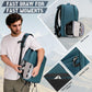 RAINSMORE Camera Backpack Hard Shell for DSLR/SLR Waterproof Camera Bag with Laptop Compartment 15.6 Inch Professional Camera Case with Rain Cover Photography Backpack Bag with Camera Lens Case Green