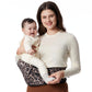 Momcozy Hip Seat Baby Carrier - Adjustable Waistband with Original 3D Belly Protector, Ergonomic Carrier with Various Pockets for Newborns & Toddlers up to 45lbs (Leopard, Large)