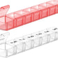 Extra Large Pill Organizer 2 Pack, XL Pill Box 7 Day, Weekly Pill Case with Large Capacity, Jumbo Organizer, BPA Free (Pink+White)