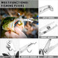 Fishing Tool Kit, 11 Pieces Fishing Gear, Fishing Pliers with Lanyard, Fillet Knife, Fish Lip Gripper, Fly Ice Fishing Hook Extractor, Anti-Cutting Gloves