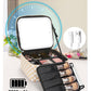 Relavel Travel Makeup Bag With LED Mirror, Cosmetic Train Case with Light up Mirror, Portable Makeup Artist Organizer Bag with Adjustable Dividers, Makeup Brush Holder Storage, Plaid