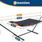 Hammock with Stand for Outside, 2 Person Portable Hammock with Breathable Cotton Rope & Quilted Pad, 475 Lbs Capacity, Perfect for Outside, Patio, Garden, Beach, Backyard
