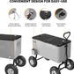 VINGLI 80 Quart Wagon Rolling Cooler Ice Chest, w/Long Handle and 10" Wheels, Portable Beach Patio Party Bar Cold Drink Beverage, Outdoor Park Cart on Wheels