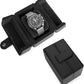 Single Travel Watch Case - Vintage Inspired - Exterior, Soft Microfiber Lining, Fits Up to 42mm Watches - Vegan Leather - Reliable Storage for Home or Travel