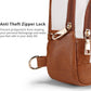 Crossbody Bags for Women Anti Theft Small Sling Handbag with Zipper Lock Vegan Leather RFID Blocking Chest Pure