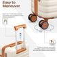 UKEIN Luggage Sets 3 Piece, PC Hardside Large Luggage 24Inch With Spinner Wheels with TSA Lock, Carry On Suitcase Set With Travel Backpack for Men (Beige, 3 piece set (24inch))