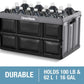 CleverMade Collapsible Storage Bins - Obsidian 3 Pack 62L - Stackable Containers Heavy Duty Capacity Folding Crates - Space-Saving for Home