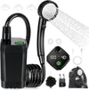 Portable Shower for Camping, [Long-Lasting] Spopal 6000mAh Rechargeable Camping Shower with Intelligent LED Display, 4 Spray Modes, IPX7 Waterproof Outdoor Camp Pump for Hiking, Travel, Car, Pet