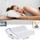Travel & Camping Comfortable Memory Foam Pillow – Easy to Carry Portable Bag – Temperature Regulating Pillow Case (White Contour)