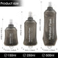 GYGYL Soft Flask, TPU Collapsible Soft Water Bottle for Hydration Pack, Running Vest, Leak-Proof Folding Water Bottle for Hiking Cycling Climbing Jogging-250ml Grey, 2pcs