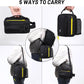 MIER Expandable Lunch Bag Insulated Lunch Box for Men to Work Travel Portable Lunchbox Bags with Shoulder Strap and Water Bottle Holder(Black/Yellow)