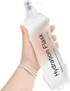 GYGYL Soft Flask, TPU Collapsible Soft Water Bottle for Hydration Pack, Running Vest, Leak-Proof Folding Water Bottle for Hiking Cycling Climbing Jogging-500ml White