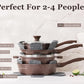 SENSARTE Nonstick Cookware Set 13-Piece, Healthy Pots and Pans Set Kitchen Cooking Set with Stay-Cool Handles, Silicone Utensils and Pot Protectors, PFOA Free