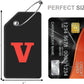 8 Pcs Luggage Tags for Suitcases, 26 Initial Letter Travel Luggage Baggage Identification Labels ID Tags Fully Bendable Tags with Stainless Steel Loop (Letter G, Black)