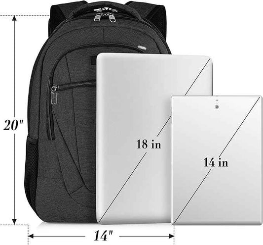 BIKROD 45L Extra Large Travel Laptop Backpack for Men and Women, Carry on Back Pack Fit 18.4 IN Laptop, Black, Gift