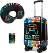 Kids Suitcase Set for Boys Hardside Luggage with Spinner Wheels 2 Piece 16inch Toddler Suitcase for Boys Travel Carry on Luggage Airline Approved