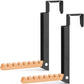 Over The Door Coat Rack: Portable Folding Travel-Friendly Over The Door Clothes Hanger and Laundry Hanger, Ideal for Compact Spaces and On-The-Go Use - 2PCS (Black)