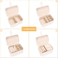 2 Layer Portable Jewelry Box, Large Jewelry Travel Case with 4 Jewelry Pouches, Medium Size Jewelry Organizer Box for Earrings, Necklaces, Bracelets (beige)