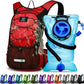Insulated Hydration Backpack Pack with 3L BPA Free Leak Proof Water Bladder, Large Storage Lightweight Hiking Daypack with Waist Pouches & Cooler Layer, for Running, Biking, Camping, Festival - Roamly