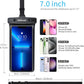wellhouse Waterproof Phone Pouch, Waterproof Phone Case for iPhone 16 15 14 13 12 Pro Max XS Samsung, IPX8 3D Cellphone Dry Bag Beach Essentials (1 Pack - Black7.0, 7 inch)