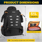 Kalkal Fishing Tackle Backpack, 51L Water-Resistant Fishing Backpack with Cooler & 4 Rod Holder, Sunglasses Pocket, Fishing Tackle Bag Storage Fishing Gear, Fishing Gifts for Men Father