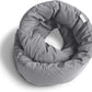 Huzi Infinity Pillow - Home Travel Soft Neck Scarf Support Sleep (Grey)