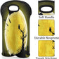 Vintage Sea Turtle 2 Bottle Wine Carrier Tote Bag Insulated Wine Bottles Neoprene Bag with Secure Carry Handle Portable Wine Cooler Bag for Travel Picnic Beach (Halloween Moon Owl)