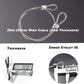 10 pcs 20 inch (50cm) 3mm Thickness Stainless Steel Wire Cable with Loops Vinyl Cover Coated Short Rope Lanyard Lock Safety Tether Chains, Clear