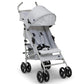 babyGap Classic Stroller - Lightweight Stroller with Recline, Compact Fold & Removable Parent Organizer - Made with Sustainable Materials, Grey Stripes