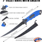 Fishing Tool Kit, 11 Pieces Fishing Gear, Fishing Pliers with Lanyard, Fillet Knife, Fish Lip Gripper, Fly Ice Fishing Hook Extractor, Anti-Cutting Gloves