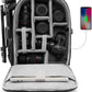 CADeN Camera Backpack Bag for DSLR/SLR Mirrorless Camera Waterproof with 15.6 inch Laptop Compartment, USB Charging Port, Tripod Holder, Rain Cover, Camera Case Compatible for Sony Canon Nikon Black L